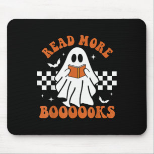 Alfombrilla De Ratón Halloween divertida profesora cute libros fantasma