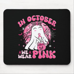 Alfombrilla De Ratón Halloween En Octubre Usamos Cáncer De Mama Rosa