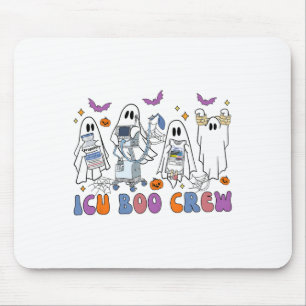Alfombrilla De Ratón Halloween Enfermera Icu Retro Icu Boo Crew Boo Gho