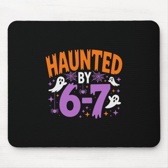Alfombrilla De Ratón Halloween Esqueleto Embrujado Haunted Seis Siete N (Frente)