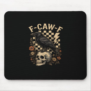 Alfombrilla De Ratón Halloween F-Caw-F Cuervo Ave F-Caw-F Cuervo Cuadro