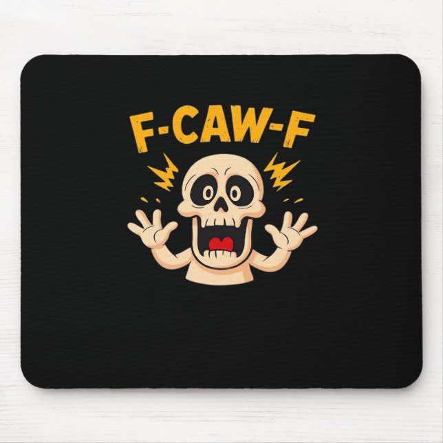 Alfombrilla De Ratón Halloween F-Caw-F Skull (Frente)