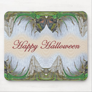 Alfombrilla De Ratón Halloween Fantasmágico Cicada Elementos Mousepad
