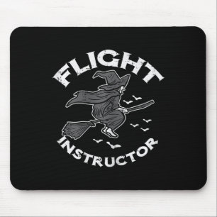 Alfombrilla De Ratón Halloween Flight Instructor Witch Funny Costume Wo