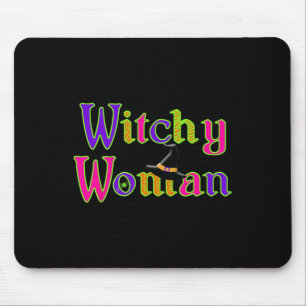 Alfombrilla De Ratón Halloween Fun Witch Witchy Woman Trick Trek
