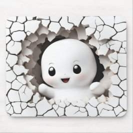 Alfombrilla De Ratón Halloween Funny Peeking Ghost Mousepad