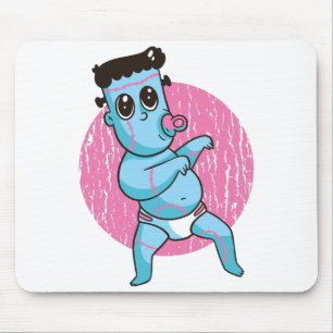 Alfombrilla De Ratón Halloween Funny Zombie Monster - Baby Frankenstein