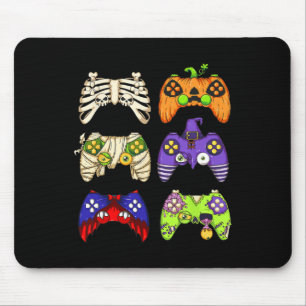 Alfombrilla De Ratón Halloween Gaming Controller Hombres Niños Gamer Ha