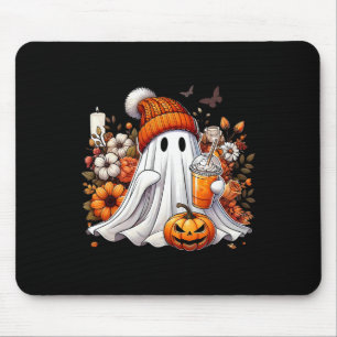 Alfombrilla De Ratón Halloween Ghost Pumpkin Spice Latt Flower Fall Co