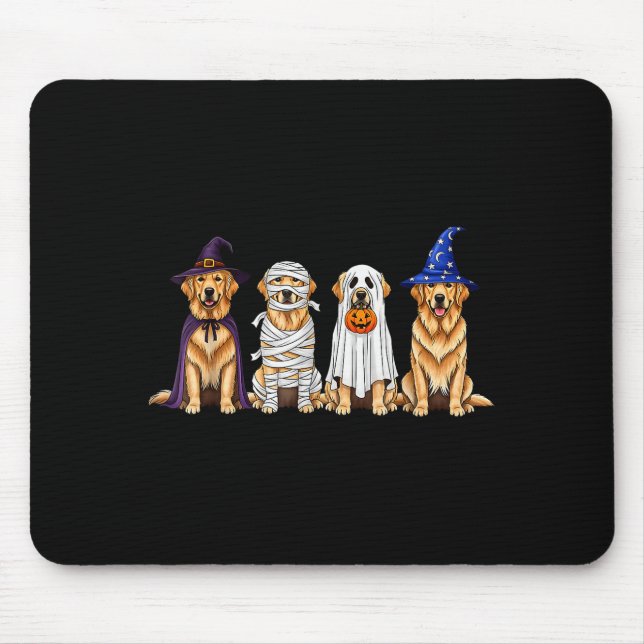 Alfombrilla De Ratón Halloween Golden Retriever Ghost Soky Dog Lovers D (Frente)