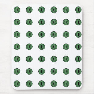 Alfombrilla De Ratón Halloween Green Polka Dot Eyes