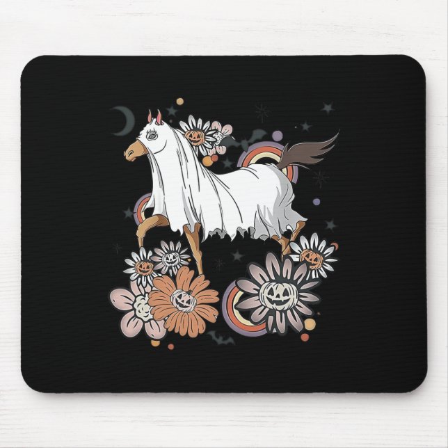 Alfombrilla De Ratón Halloween Horse Costume Ghost Bompkin Spooky S (Frente)