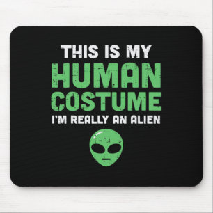 Alfombrilla De Ratón Halloween Human Costume Im Alien Funny Hombres Muj