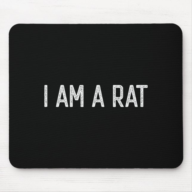 Alfombrilla De Ratón Halloween I Am A Rat Funny Rats Lover I Heart Rat  (Frente)