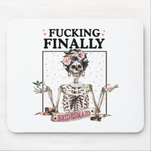 Alfombrilla De Ratón Halloween Ing Finalmente Bridesmaid Skeleton Bache