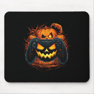 Alfombrilla De Ratón Halloween Jack O Lantern Pumpkin Face Gamer Gamin