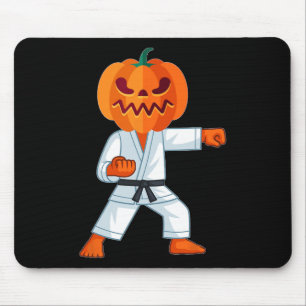 Alfombrilla De Ratón Halloween Karate Fighter cabeza calabaza regalo te