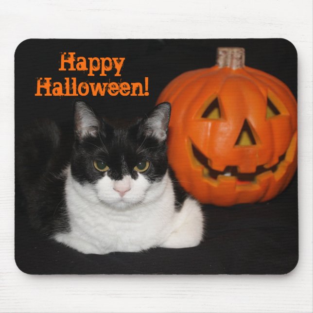 Alfombrilla De Ratón Halloween Kitty Mousepad (Frente)