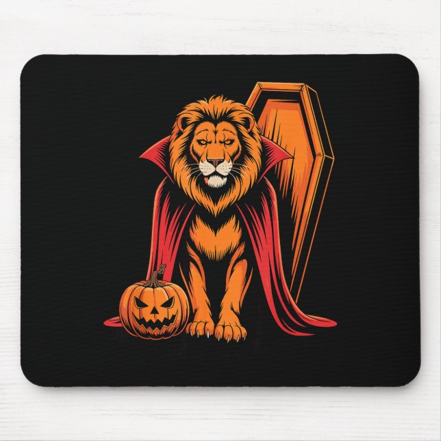 Alfombrilla De Ratón Halloween Lion Coffin Lions  (Frente)