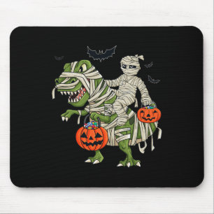 Alfombrilla De Ratón Halloween Mamá viajando en bicicleta niños Chicas