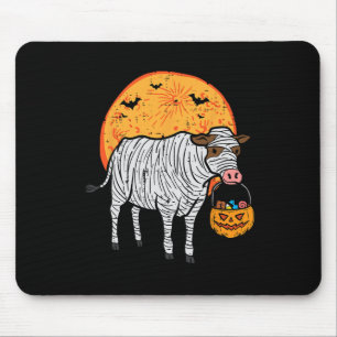 Alfombrilla De Ratón Halloween Mummy Cow Trick Trick Trick Treme Farm C