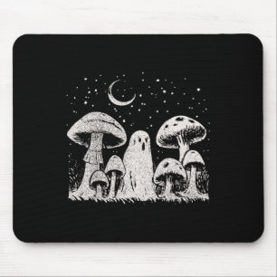 Alfombrilla De Ratón Halloween Mushroom Ghost Vintage Grunge 90 Aesthet