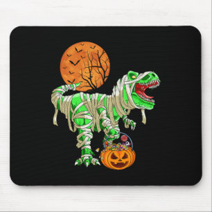 Alfombrilla De Ratón Halloween para hombres niños Dinosaur T-rex Mummy