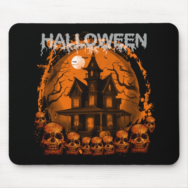 ALFOMBRILLA DE RATÓN HALLOWEEN SCARY HAUNTED HOUSE HALLLS (Frente)