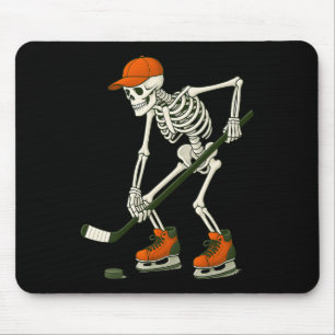 Alfombrilla De Ratón Halloween Skeleteen Hockey sobre hielo Disstuma di