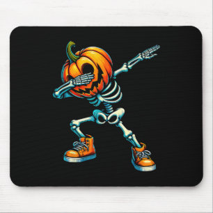 Alfombrilla De Ratón Halloween Skeleton Boys Trick Tret Funny Pumpkin
