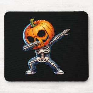Alfombrilla De Ratón Halloween Skeleton Boys Trick Tret Funny Pumpkin