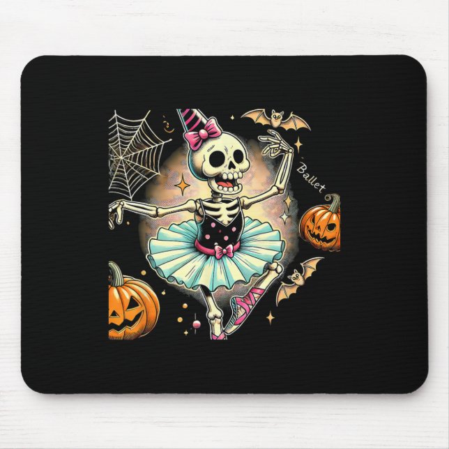 Alfombrilla De Ratón Halloween Skeleton Dancing Llerina (Frente)