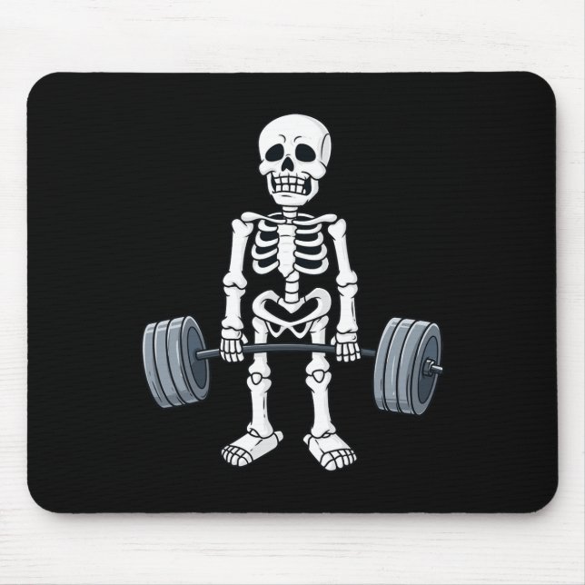 Alfombrilla De Ratón Halloween Skeleton Deadrising Fun Fitness Weightli (Frente)