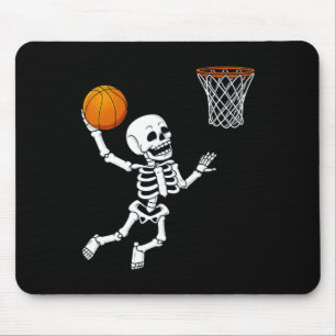 Alfombrilla De Ratón Halloween Skeleton Dunking Baloncesto Chicas K