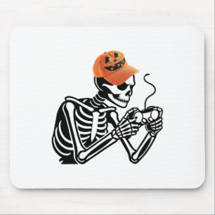 Alfombrilla De Ratón Halloween Skeleton Gamer Video Jaming masculino ni