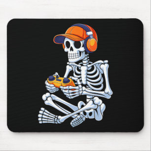 Alfombrilla De Ratón Halloween Skeleton Gamer Video Juegos de Niños Hom