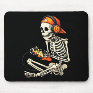 Alfombrilla De Ratón Halloween Skeleton Gamer Video Juegos de Niños Hom