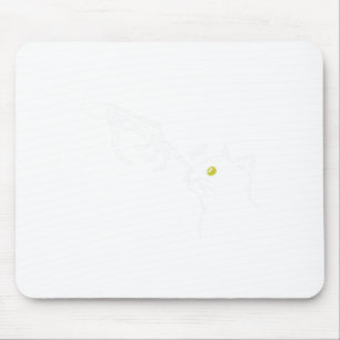 Alfombrilla De Ratón Halloween Skeleton Hand Cat Boop Funny Costuny Cat