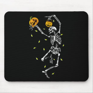 Alfombrilla De Ratón Halloween Skeleton Men Dance Skeleton Pumpon