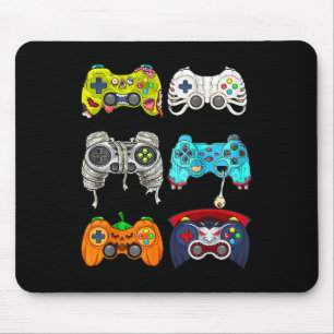 Alfombrilla De Ratón Halloween Skeleton Zombie Gaming Controllers Mummy