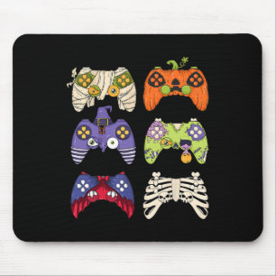 Alfombrilla De Ratón Halloween Skeleton Zombie Gaming Controllers Mummy