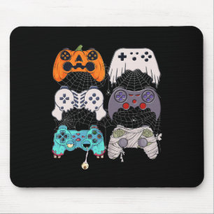 Alfombrilla De Ratón Halloween Skeleton Zombie Gaming Controllers Mummy