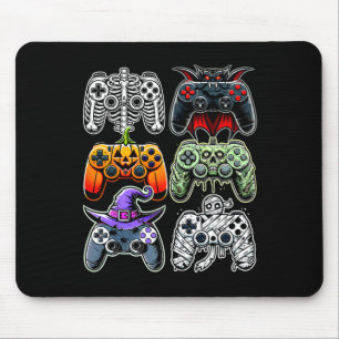 Alfombrilla De Ratón Halloween Skeleton Zombie Mummy Gaming Controllers