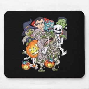 Alfombrilla De Ratón Halloween Skeleton Zombie Rimmy T Rex Funny
