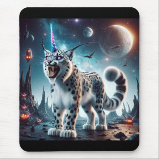 Alfombrilla De Ratón Halloween Space Snow Leopard Unicorn Mouse Pad