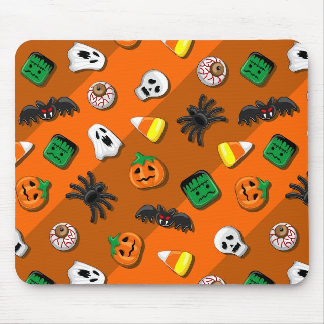 Alfombrilla De Ratón Halloween Spooky Candies Fiesta (Frente)