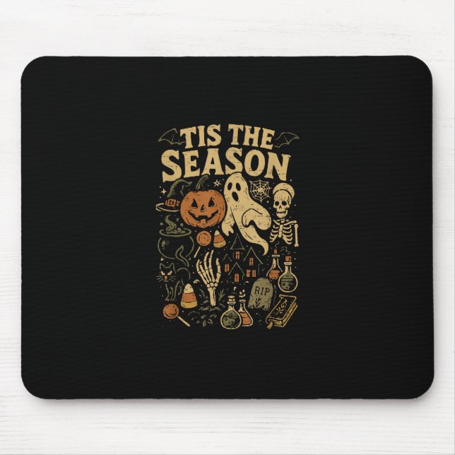 Alfombrilla De Ratón Halloween Spooky Season Pumpkin Witch Tis The Seas (Frente)