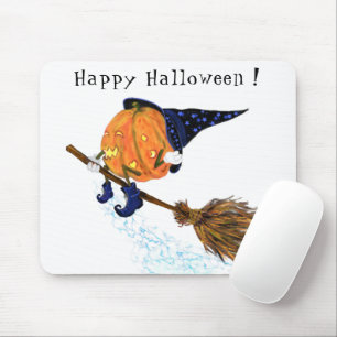 Alfombrilla De Ratón Halloween Witch Pumpkin Mouse Pad