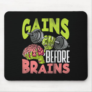 Alfombrilla De Ratón Halloween Workout Zombie Weightrising gana antes