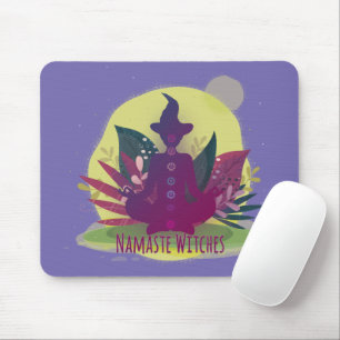 Alfombrilla De Ratón Halloween Yoga Namaste Witaste